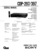 Sony CDP-297-CDP-397 - Service Manual 